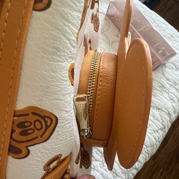 Loungefly Disney Parks Mickey Mouse Orange and Brown Backpack - Picture 7 of 7